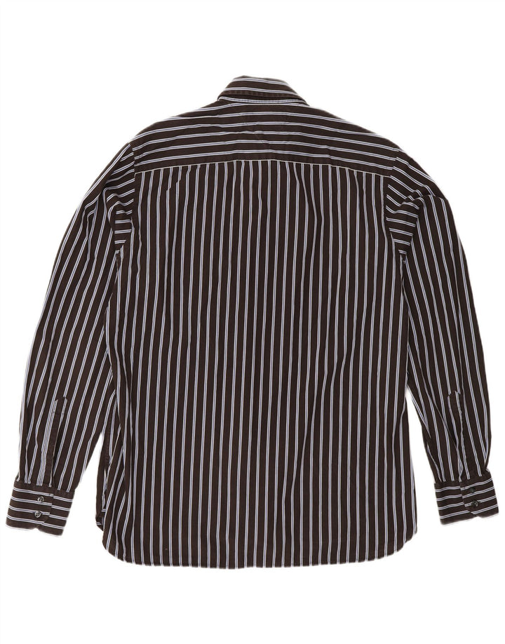 Ανδρικό πουκάμισο TOMMY HILFIGER Βαμβακερό μεσαίο καφέ ριγέ