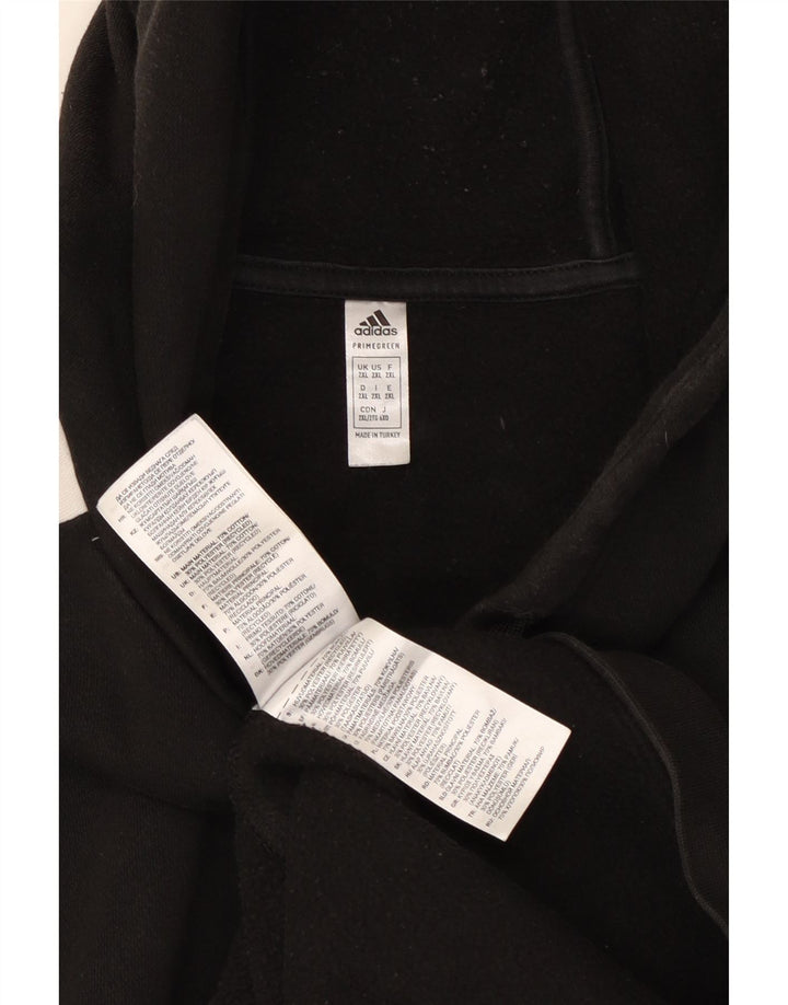 Ανδρική κουκούλα ADIDAS Jumper 2XL Black Colourblock Βαμβακερό