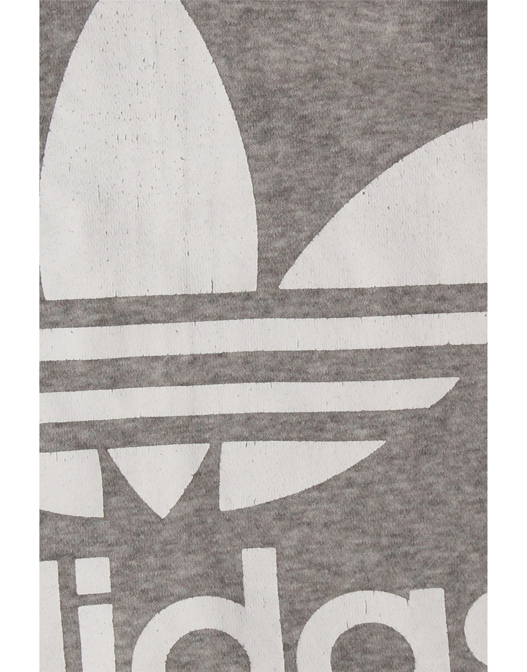 ADIDAS Γυναικείο Γραφικό Hoodie Jumper UK 10 Small Grey Cotton