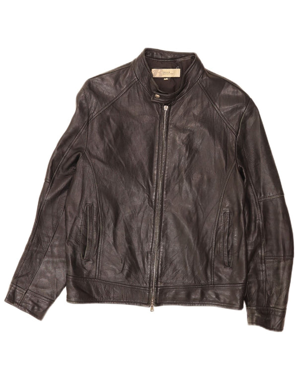 Bata Ανδρικό Bomber Δερμάτινο Μπουφάν IT 50 Medium Μαύρο