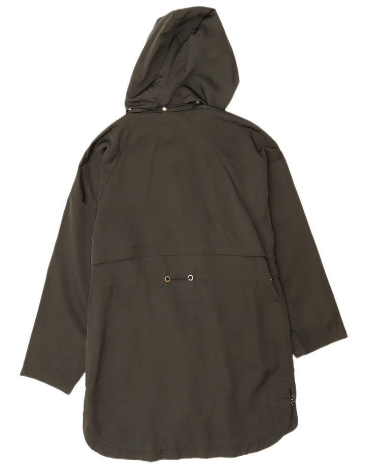 Zara Γυναικείο μπουφάν Parka με κουκούλα μεγάλου μεγέθους UK 6 XS Khaki Polyester