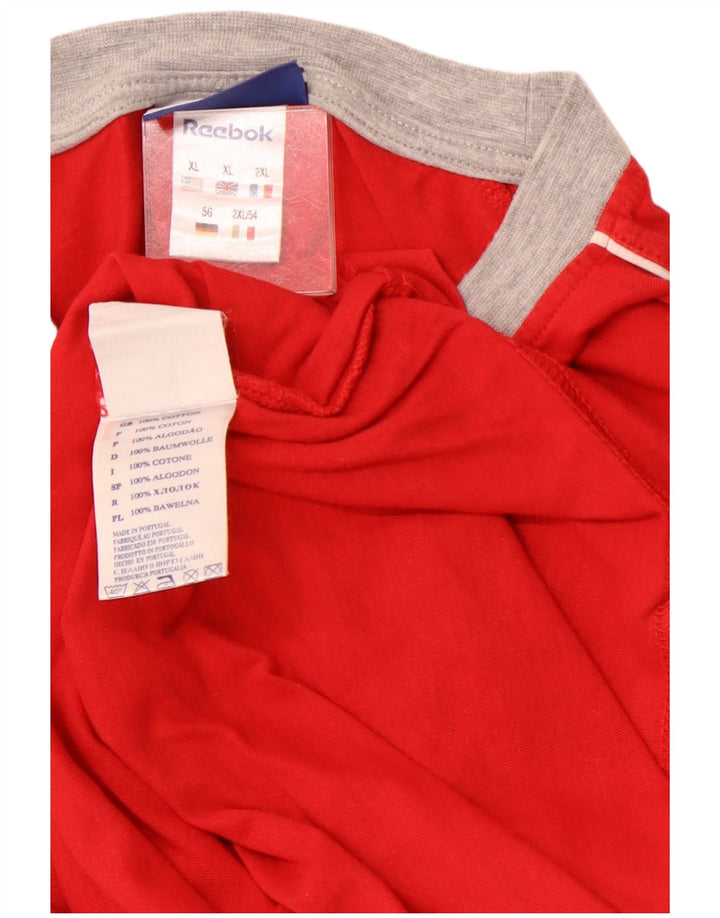 Ανδρικό T-Shirt REEBOK Top XL Red Colourblock Βαμβακερό