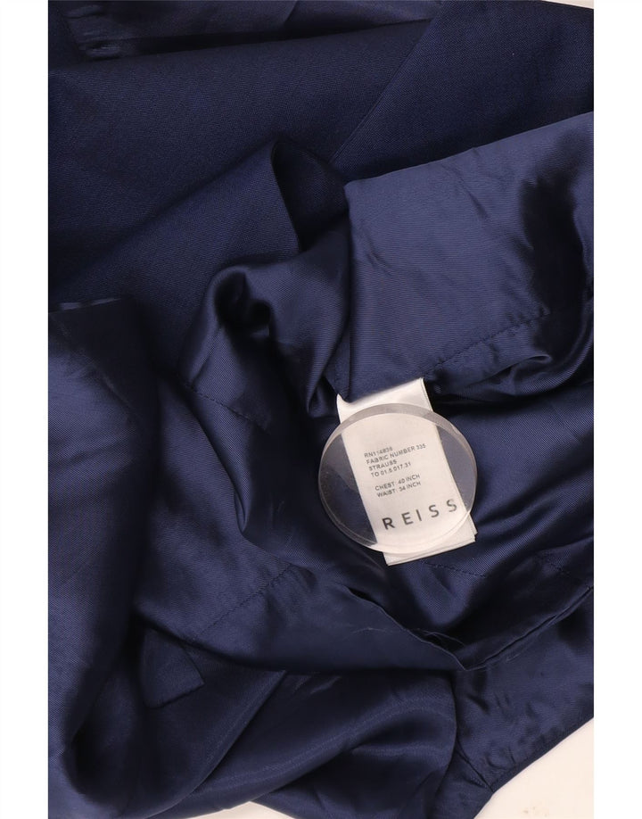 Ανδρικό γιλέκο Reiss Μαλλί μεσαίου μπλε ναυτικού