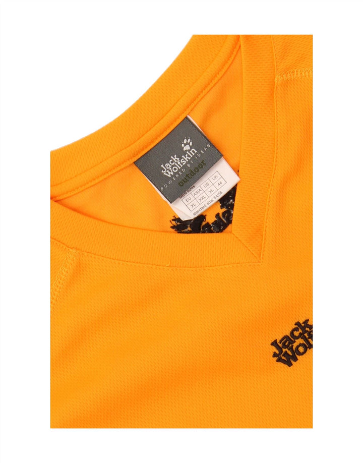 JACK WOLFSKIN Mens T-Shirt Top UK 44 XL Orange Polyester Vintage Jack Wolfskin and Second-Hand Jack Wolfskin from Messina Hembry 