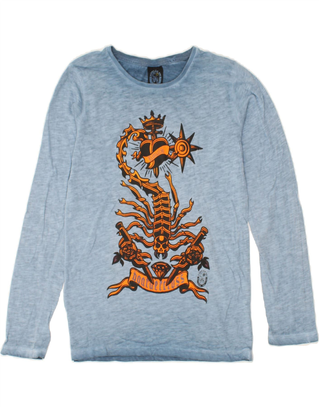 SCORPION BAY Boys Graphic Top Long Sleeve 13-14 Years Large  Blue Cotton | Vintage Scorpion Bay | Thrift | Second-Hand Scorpion Bay | Used Clothing | Messina Hembry 