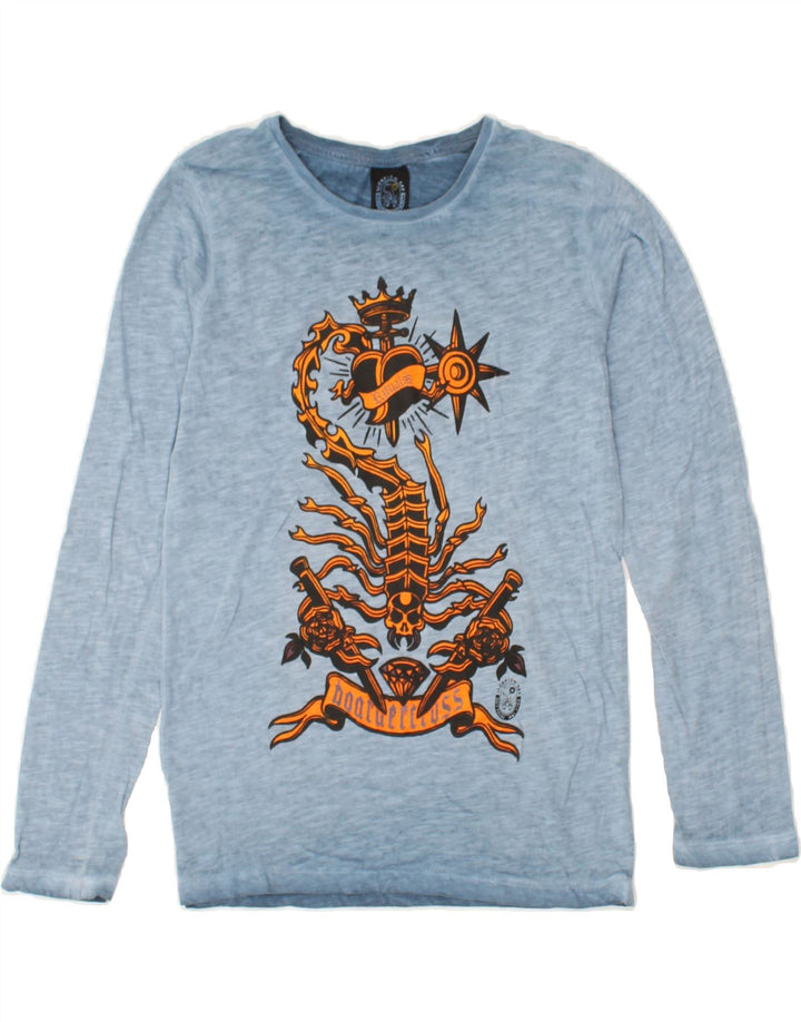 SCORPION BAY Boys Graphic Top Long Sleeve 13-14 Years Large  Blue Cotton | Vintage Scorpion Bay | Thrift | Second-Hand Scorpion Bay | Used Clothing | Messina Hembry 