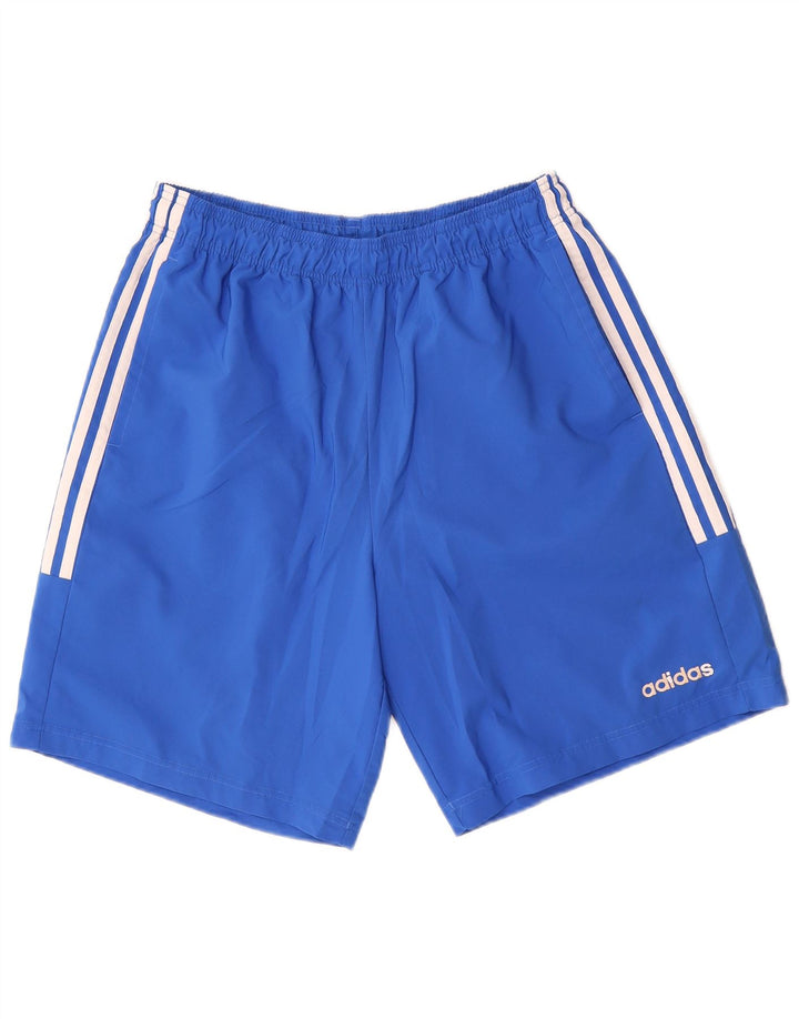 Ανδρικό αθλητικό σορτς Adidas μεγάλο μπλε πολυεστέρα