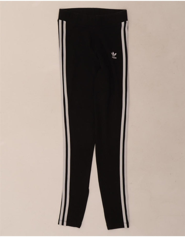 Γυναικείο κολάν Adidas UK 8 Small μαύρο βαμβακερό