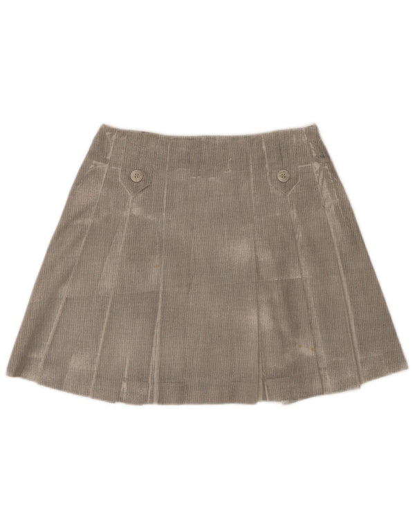 Trussardi Γυναικεία Μίνι Φούστα Πλισέ IT 42 Medium W28 Γκρι ψαροκόκαλο