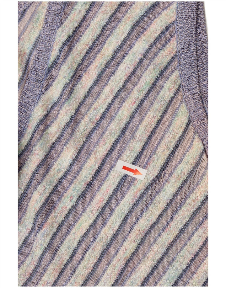 Vintage γυναικείο γιλέκο Tank Top UK 12 Medium Purple ριγέ