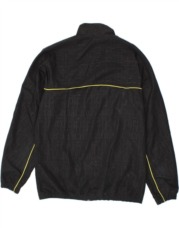 REEBOK Mens Tracksuit Top Jacket Medium Black Geometric Polyester Vintage Reebok and Second-Hand Reebok from Messina Hembry 