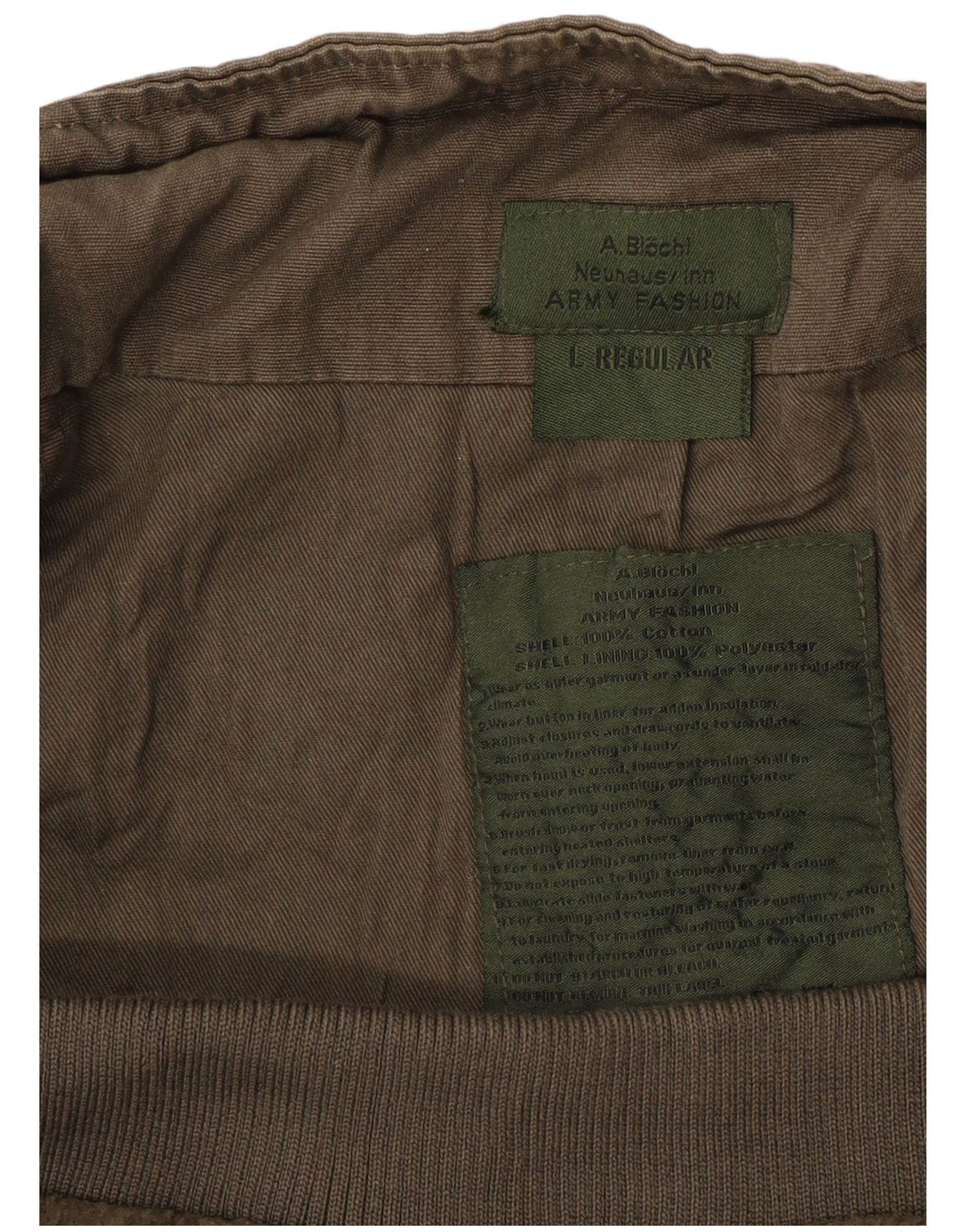 Vintage Ανδρικό Military Jacket UK 40 Large Khaki Cotton