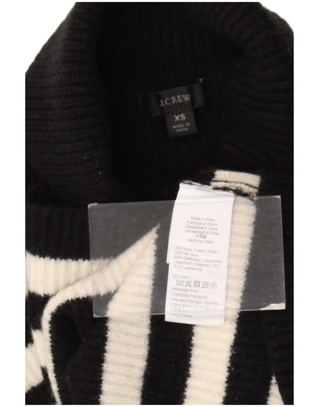 Γυναικείο πουλόβερ J. CREW Oversized Crop Roll Neck Jumper UK 6 XS Μαύρο