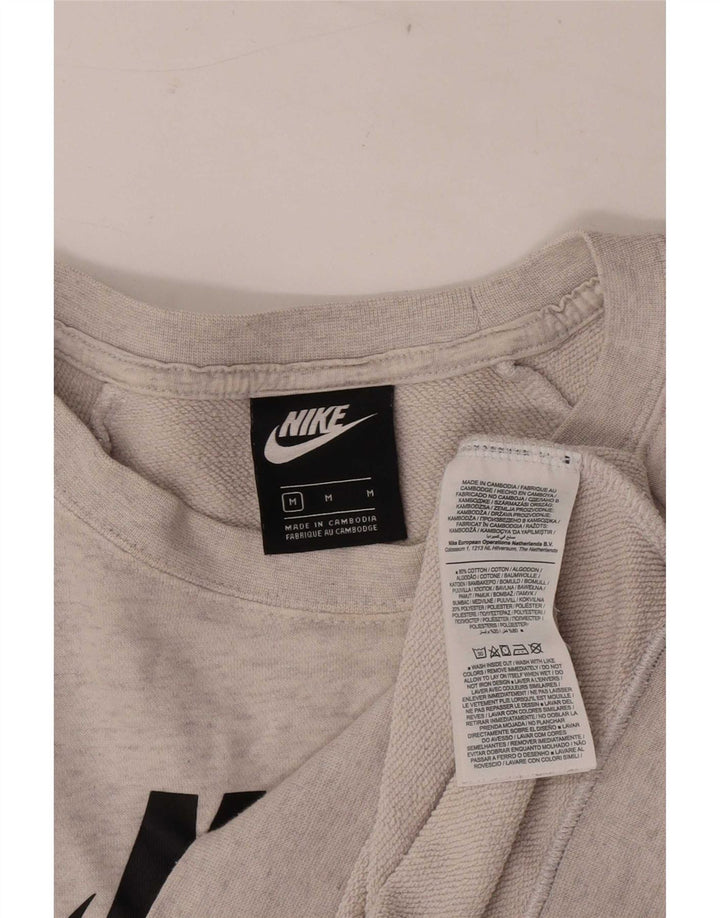 Γυναικείο γραφικό φούτερ Nike Jumper UK 14 Βαμβακερό μεσαίο γκρι