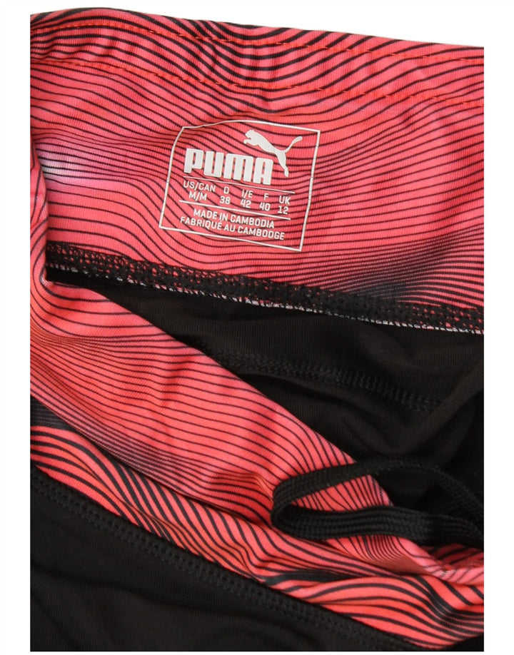 Puma Γυναικείο Κολάν UK 12 Medium Black Geometric