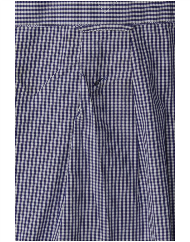 Tommy Hilfiger Ανδρικό ψηλό πουκάμισο 17 XL Μπλε βαμβακερό Gingham