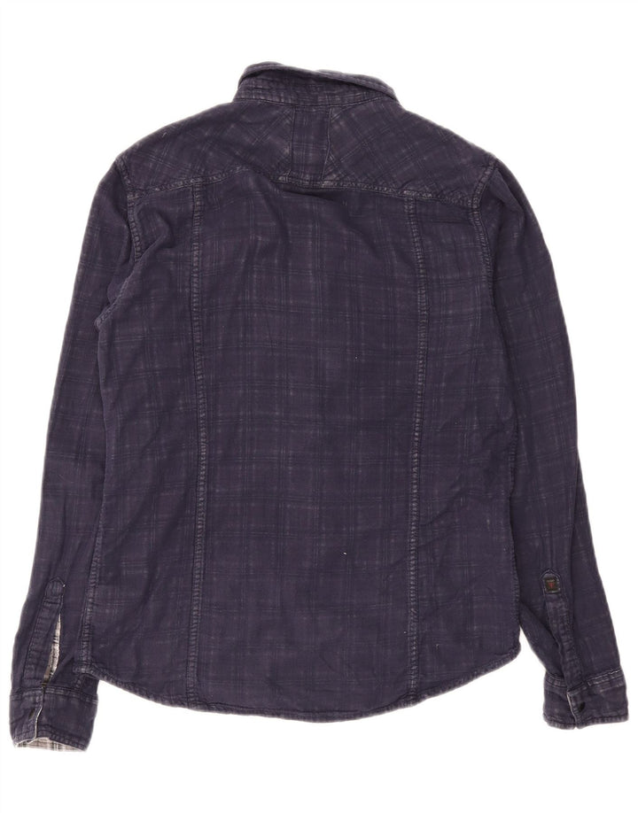Ανδρικό πουκάμισο Guess 36 Small Navy Blue Check Cotton