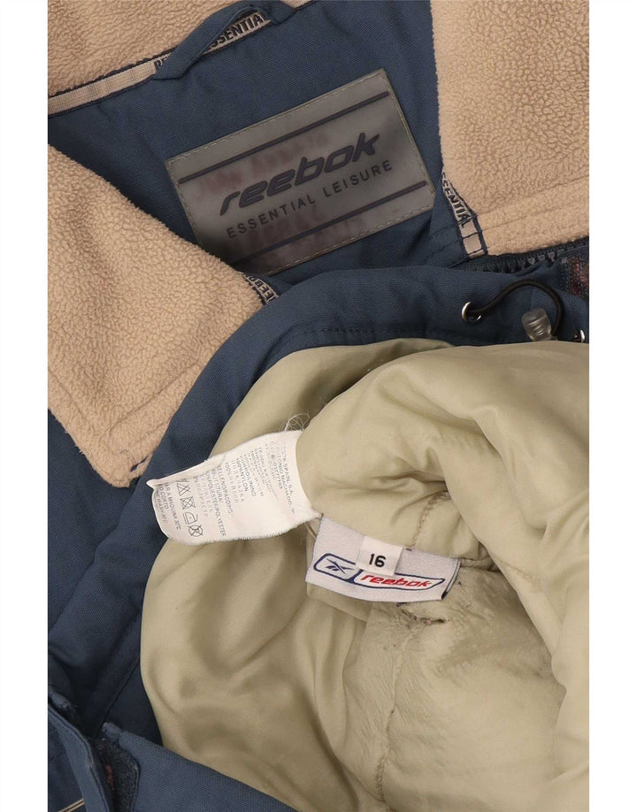Reebok Boys padded Jacket 15-16 Years Blue Nylon