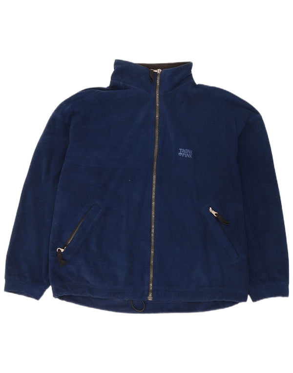 Think Pink Mens Fleece Jacket UK 40 Large Navy Blue Polyester