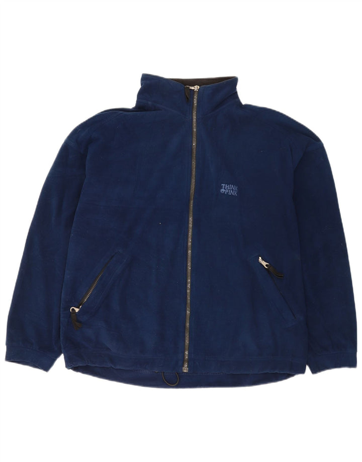 Think Pink Mens Fleece Jacket UK 40 Large Navy Blue Polyester