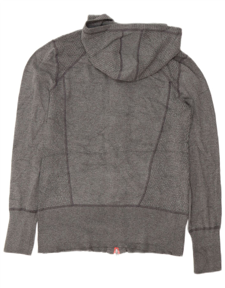 Eddie Bauer Γυναικείο πουλόβερ με κουκούλα oversized ζακέτα UK 10 Small Grey