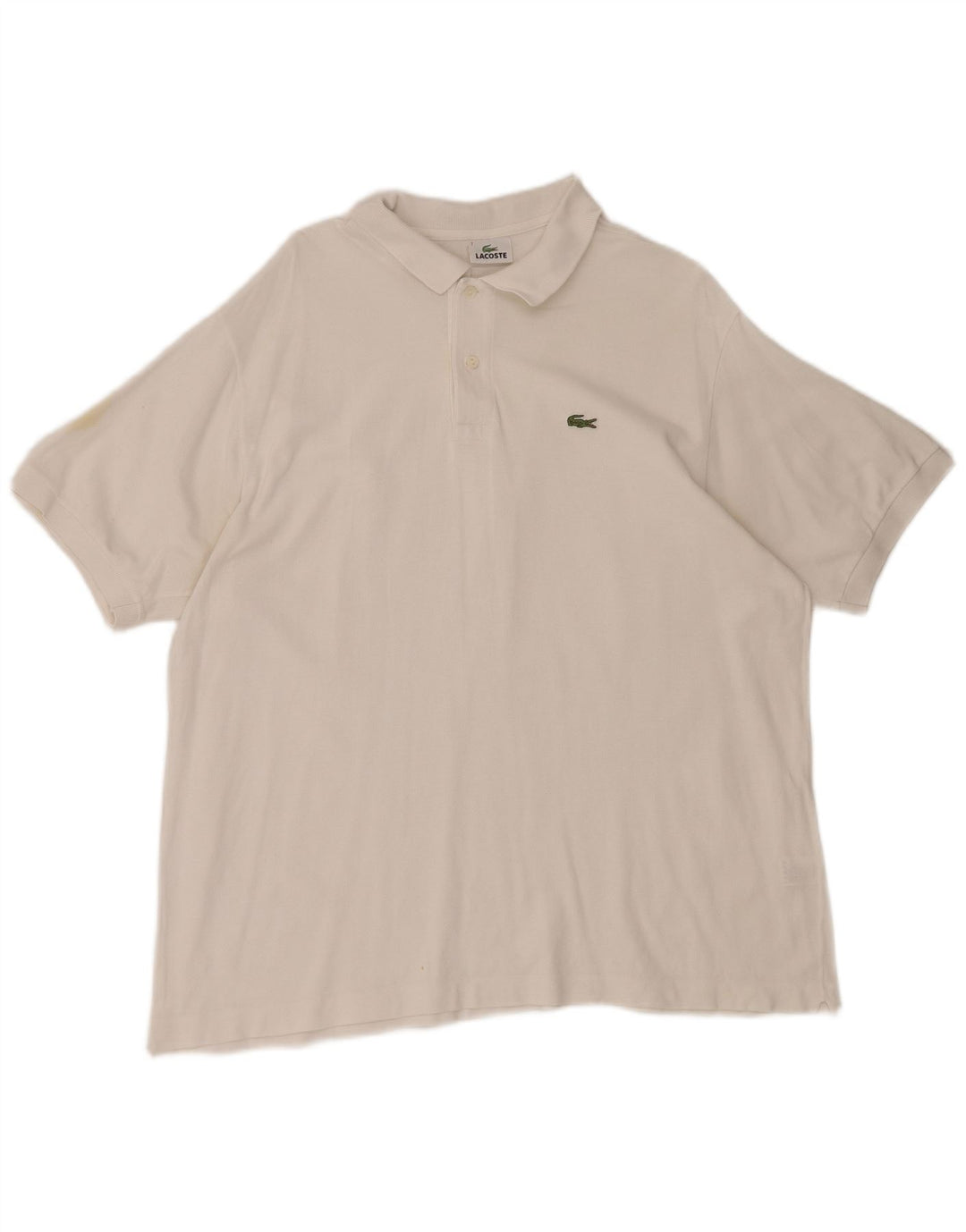 Ανδρικό πουκάμισο πόλο Lacoste Νούμερο 7 2XL Λευκό βαμβακερό