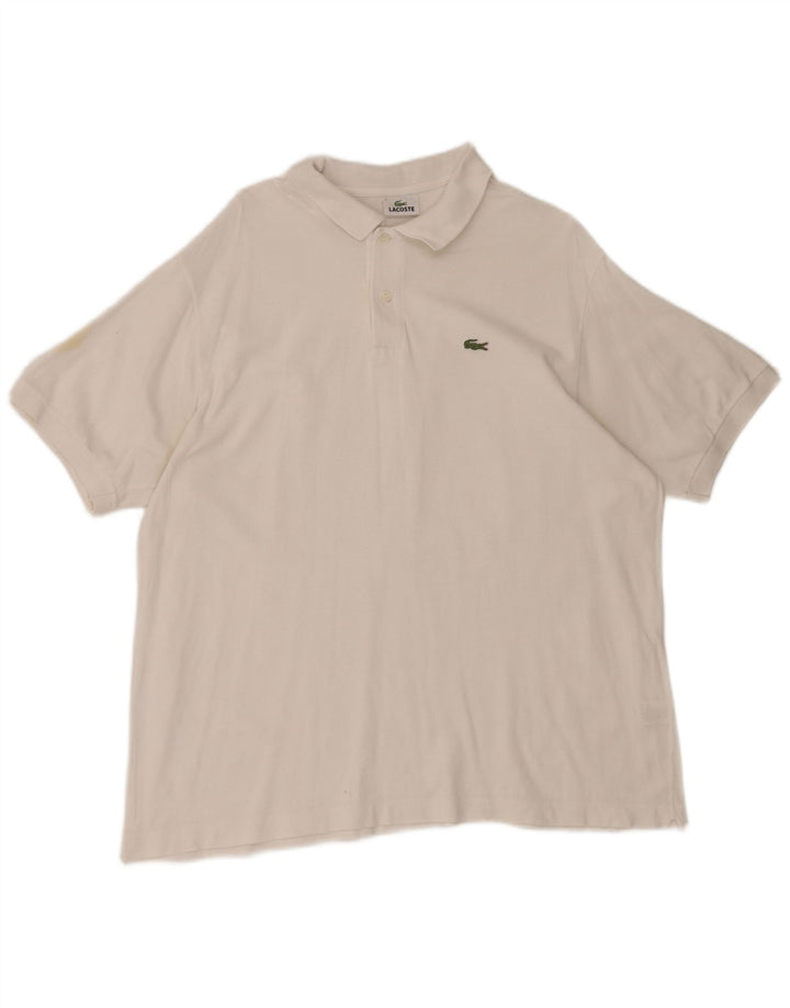 Ανδρικό πουκάμισο πόλο Lacoste Νούμερο 7 2XL Λευκό βαμβακερό
