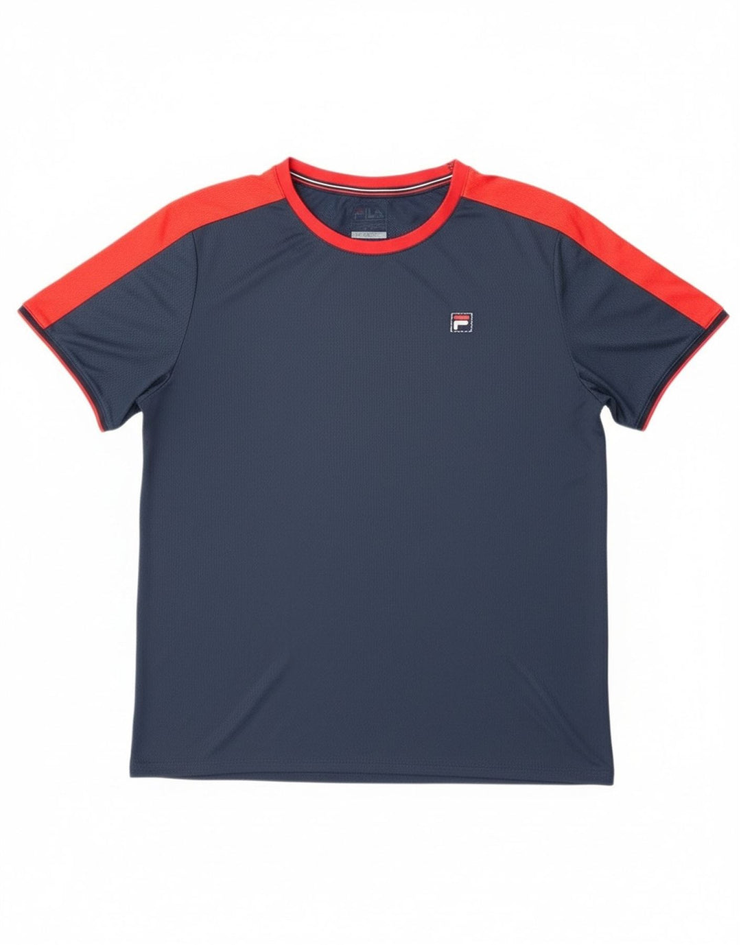 Ανδρικό T-Shirt Fila Top 2XL Navy Blue Colorblock Πολυεστέρας