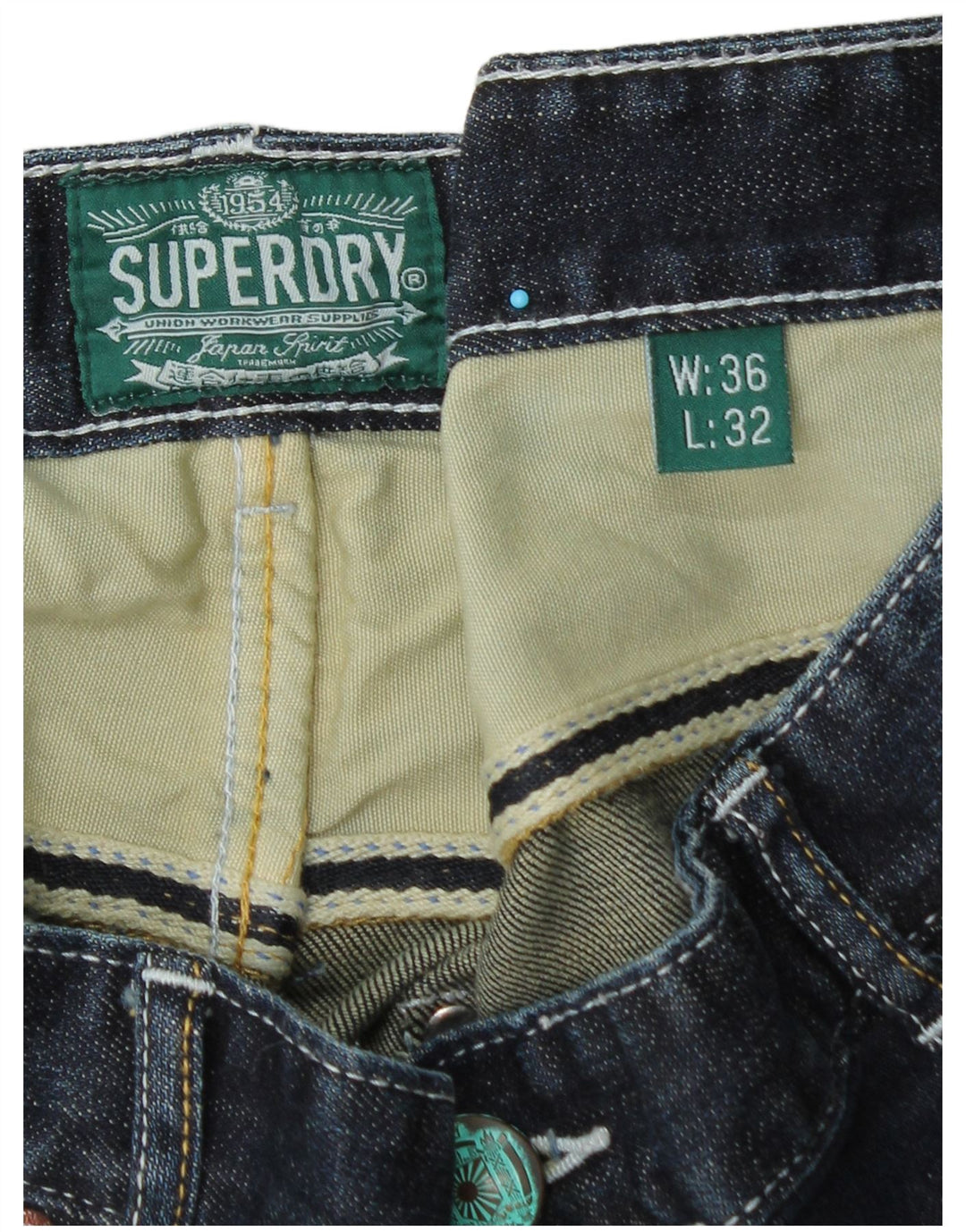 Ανδρικό ίσιο τζιν Superdry W36 L32 Μπλε βαμβακερό