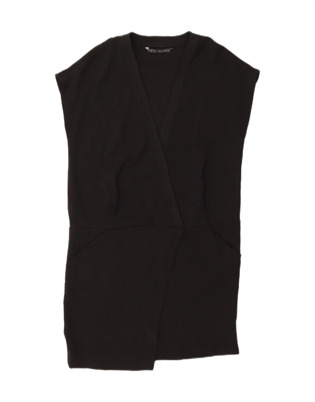 ZARA Womens Sleeveless Tent Dress UK 14 Medium Black Vintage Zara and Second-Hand Zara from Messina Hembry 