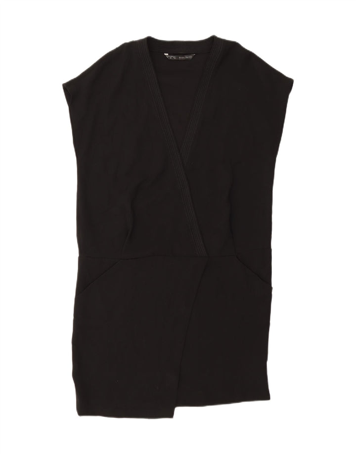 ZARA Womens Sleeveless Tent Dress UK 14 Medium Black Vintage Zara and Second-Hand Zara from Messina Hembry 
