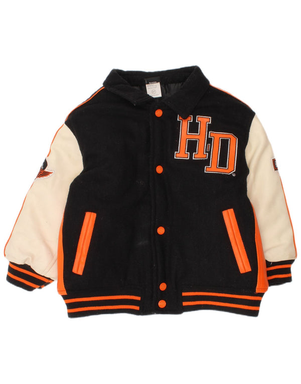 Μπουφάν Harley Davidson Boys Graphic Varsity 3-4 Years Navy Blue Colourblock