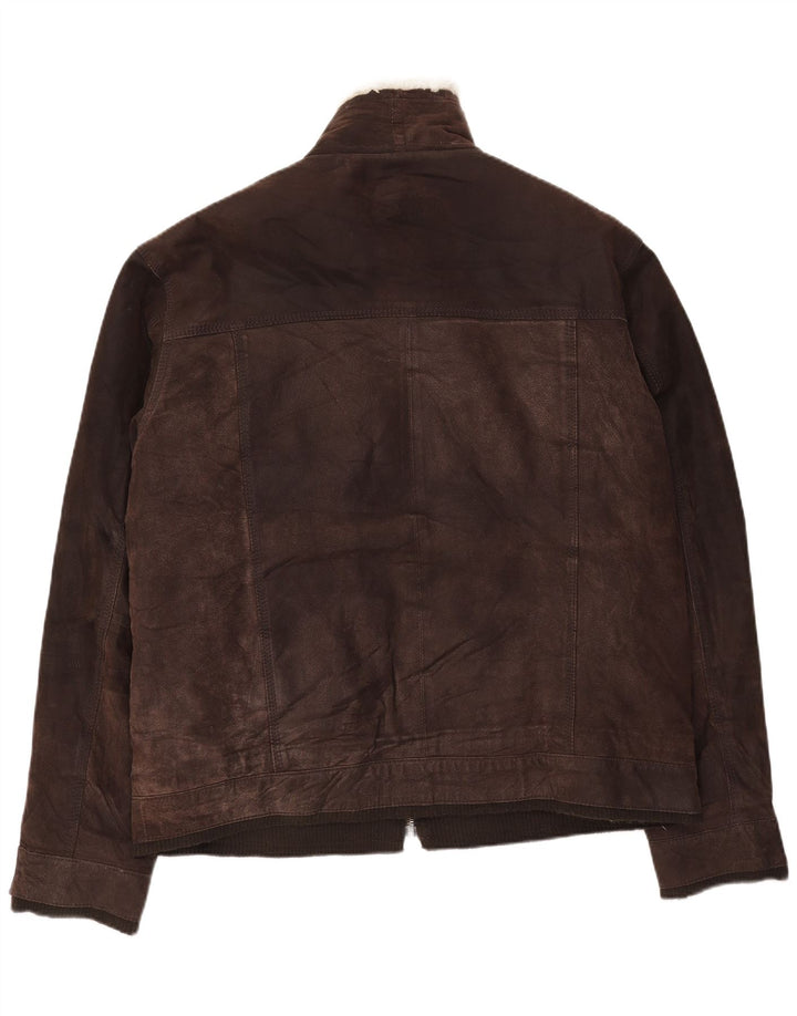 Conbipel Ανδρικό Sherpa Δερμάτινο Μπουφάν IT 56 2XL Καφέ Δερμάτινο