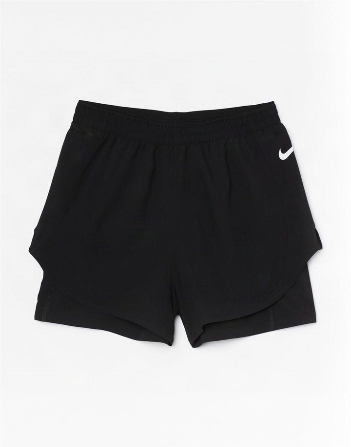 Γυναικείο αθλητικό σορτς Nike Dri Fit UK 12 μεσαίο μαύρο πολυεστέρα