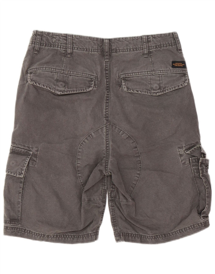 Ανδρικό σορτς Cargo Superdry W30 μεσαίο γκρι βαμβακερό