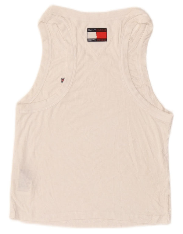 Tommy Hilfiger Γυναικείο Crop Vest Top UK 12 Medium White Modal