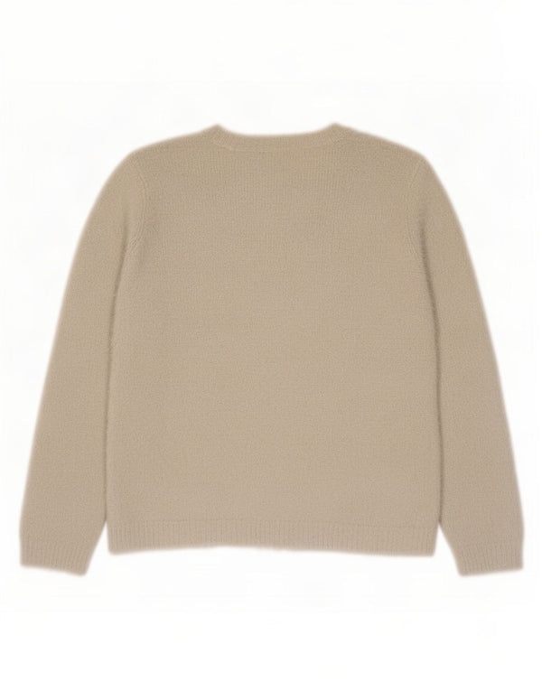 Marks & Spencer Γυναικείο πουλόβερ Graphic Crew Neck Jumper UK 18 XL Off White