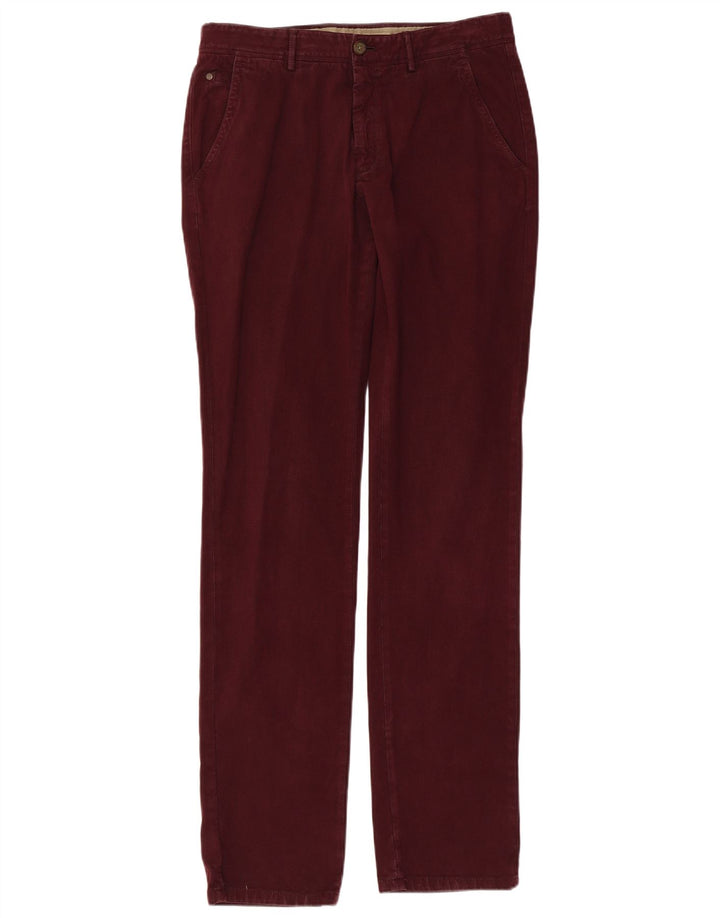 MASSIMO DUTTI Ανδρικό λεπτό παντελόνι Chino EU 40 Medium W31 L33 Burgundy