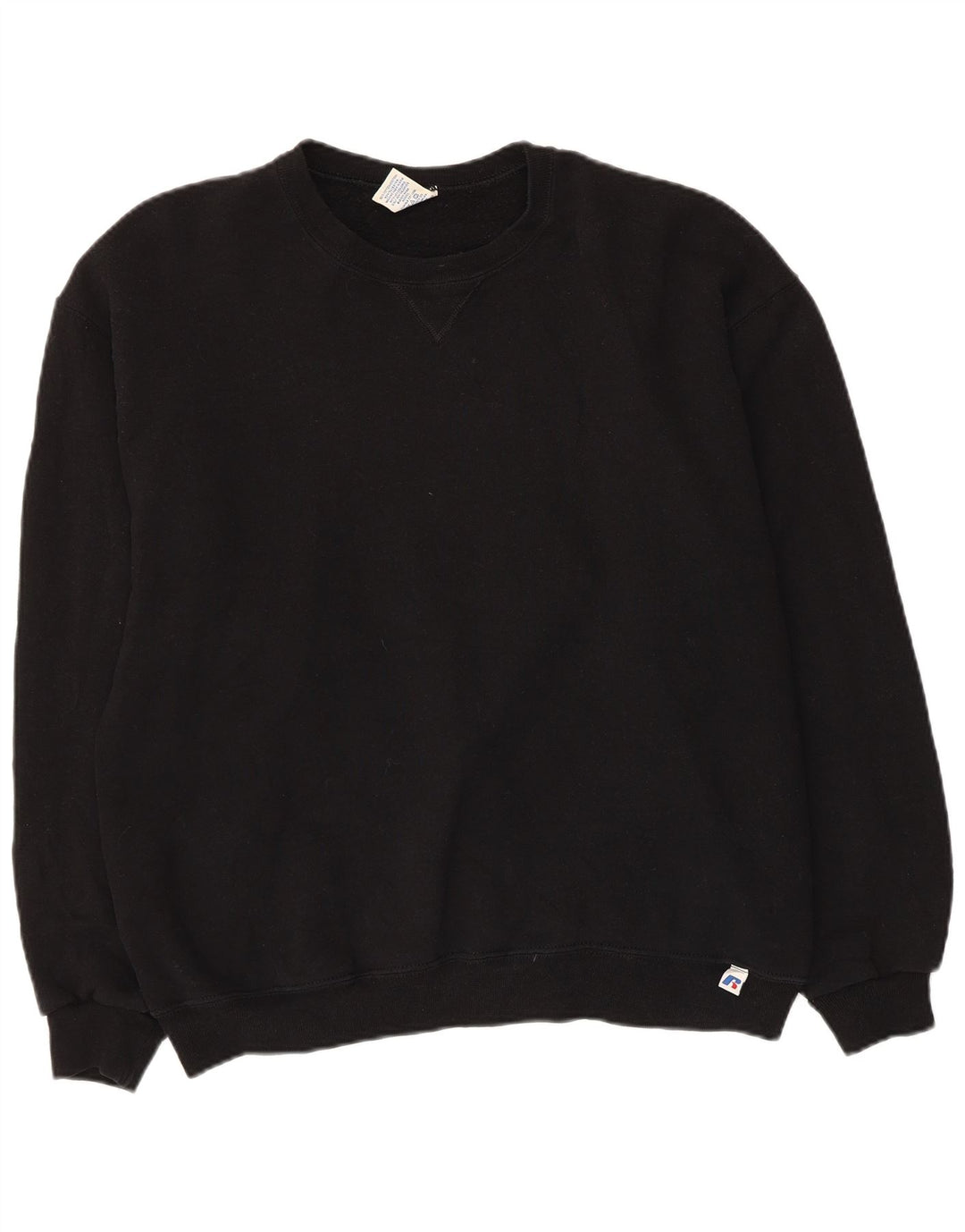 Russell Athletic Γυναικεία Φούτερ Jumper UK 16 Large Μαύρο Βαμβακερό