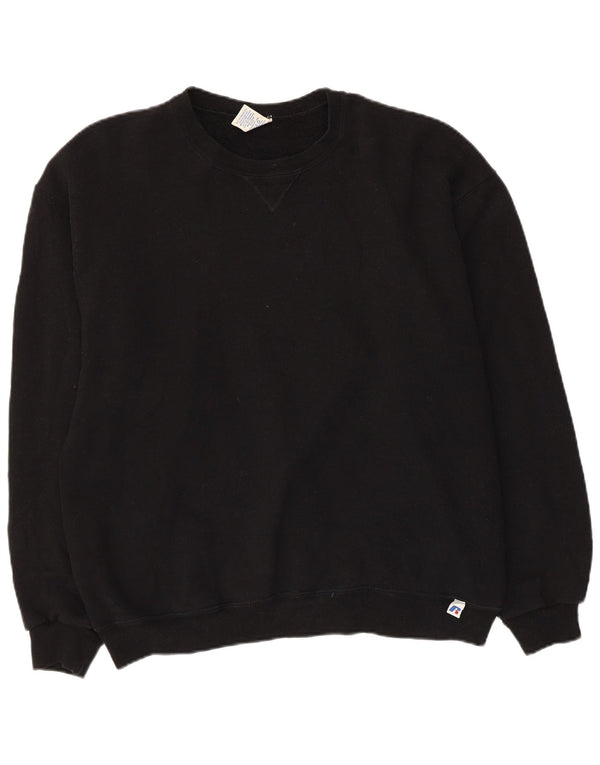 Russell Athletic Γυναικεία Φούτερ Jumper UK 16 Large Μαύρο Βαμβακερό