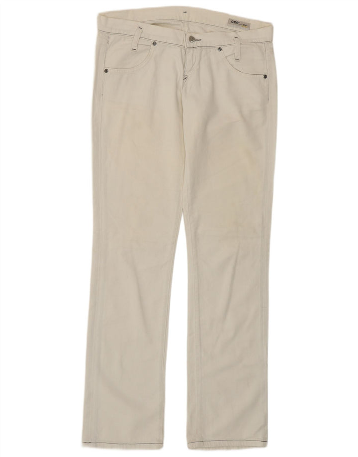 Lee Womens Lynn Slim Jeans W29 L33 Λευκό βαμβακερό