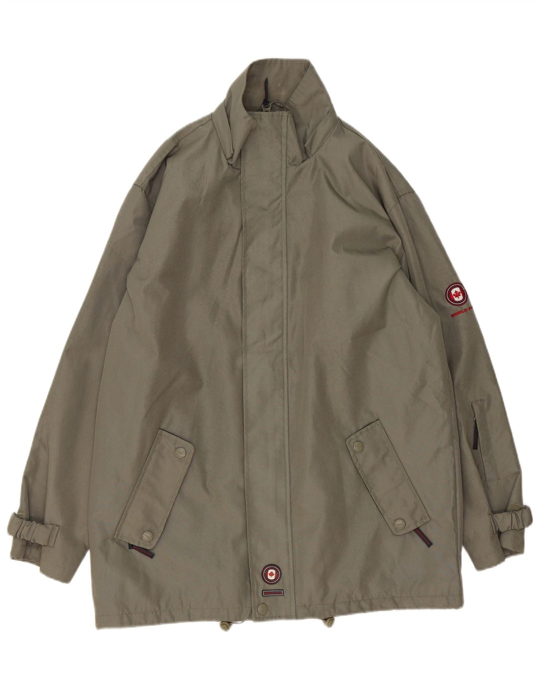 VINTAGE Ανδρικό μπουφάν βροχής UK 38 Medium Khaki Polyester
