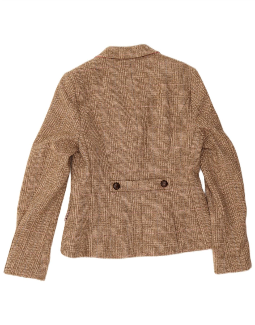Jack Wills Γυναικείο σακάκι με 3 κουμπιά UK 10 Small Beige Check Wool