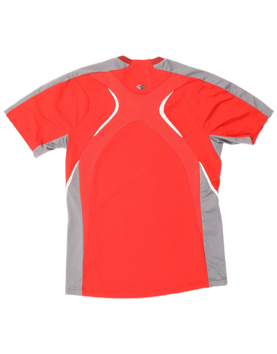 Ανδρικό T-Shirt Climalite ADIDAS Top Medium Red Colorblock Πολυεστέρας