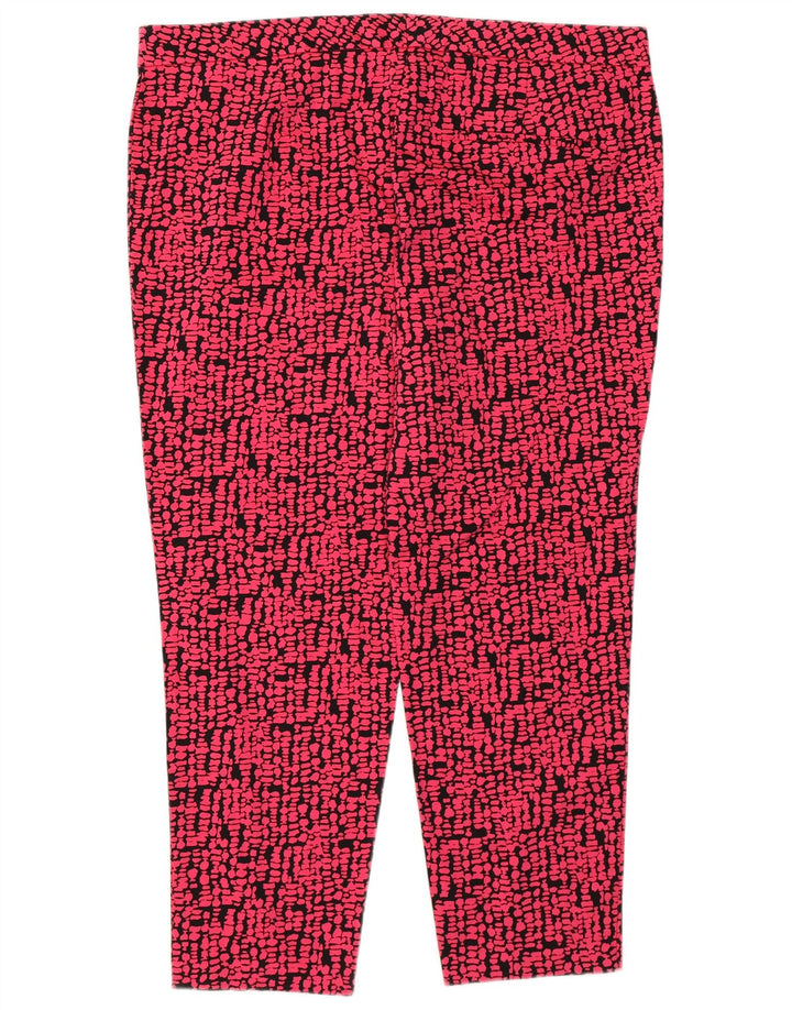Marks & Spencer Womens Abstract Pattern Cropped Παντελόνι UK 18 XL W38 L25 P