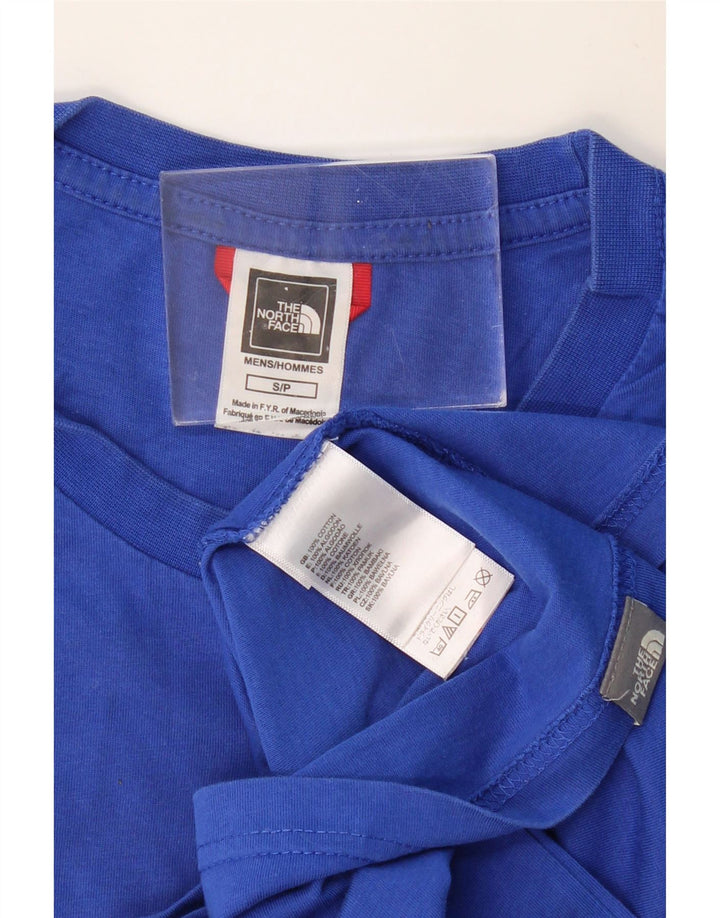 THE NORTH FACE Ανδρικό γραφικό τοπ μακρυμάνικο μικρό μπλε βαμβακερό
