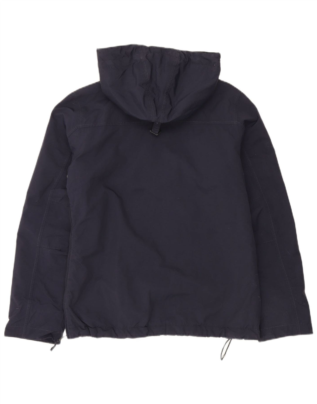 Napapijri Ανδρική κουκούλα γραφικό μπουφάν Anorak UK 40 Large Navy Blue Polyamide
