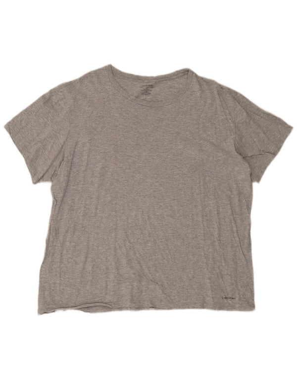Calvin Klein Ανδρικό T-Shirt Classic Fit Top Large Grey Flecked