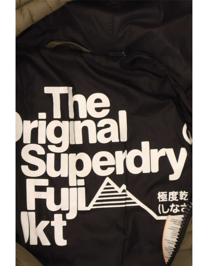 Superdry γυναικείο μπουφάν με κουκούλα με επένδυση UK 10 Small Khaki Nylon