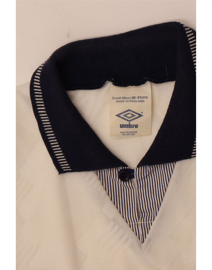 Umbro Mens Αγγλία 1990-1992 Γραφικά Τζέρσεϊ Κορυφαία Small White Sports